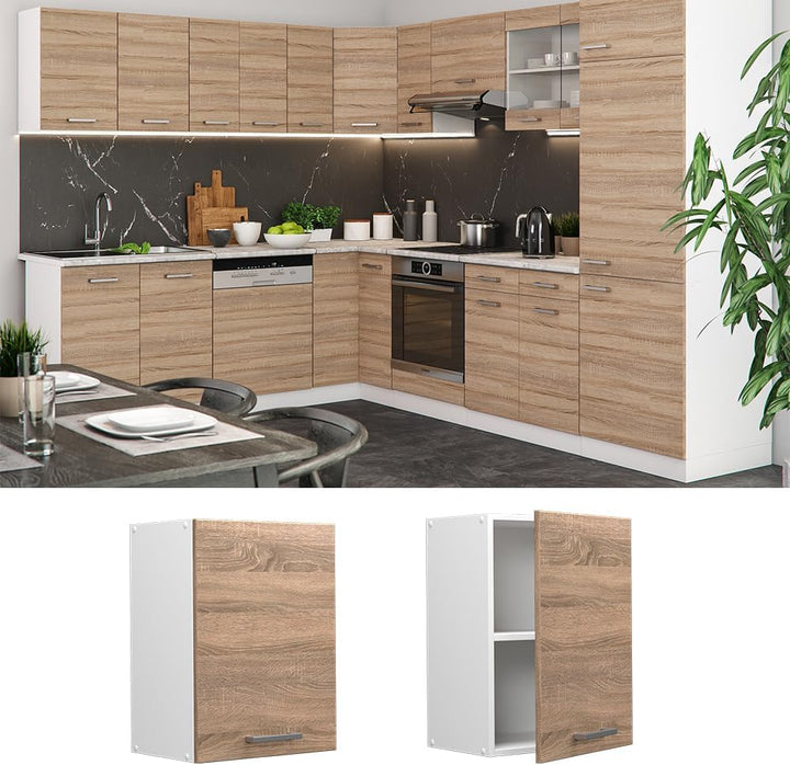 Vicco Hängeschrank R-Line, Sonoma/Weiss, 45 cm Sonoma Hängeschrank 45cm, Sonoma Hängeschrank 45cm