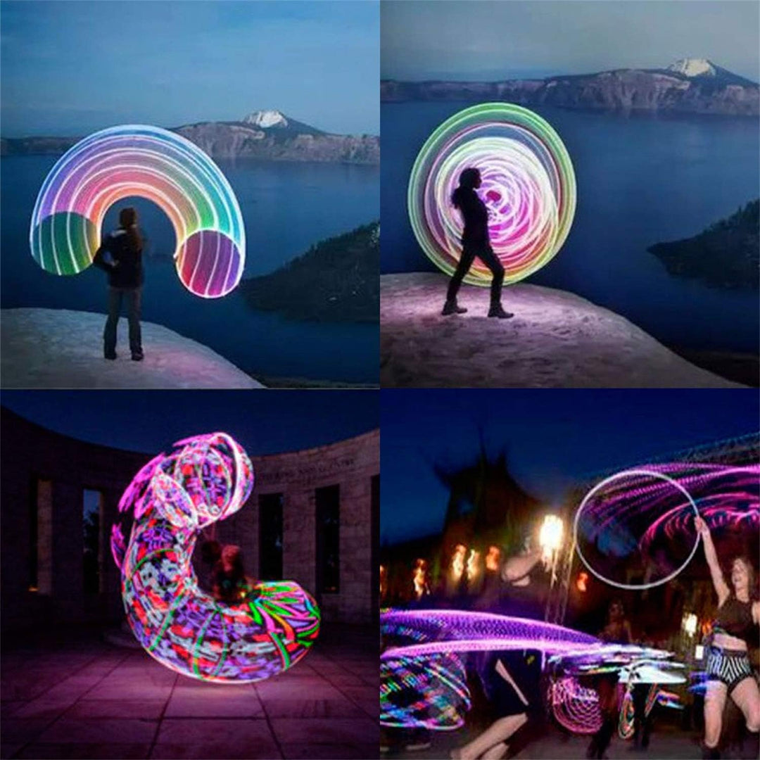 Led Hulas Hoop Reifen für Erwachsene 10 Farben Strobing Multiple Light Ändern Fitness Tanzen Übung G