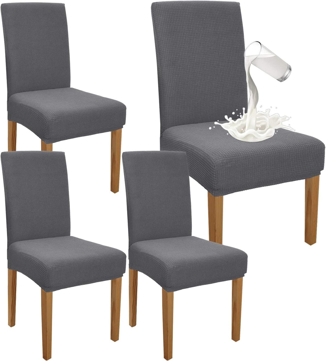Granbest Premium Wasserdicht Esszimmer Stuhl Abdeckungen Satz Von 4, Stretch Hohen Zurück Stuhlhusse