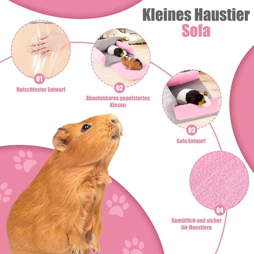 ONEJU Meerschweinchen-Bett, Meerschweinchen-Sofa, Kaninchen-Bett, Kaninchen-Sofa, Meerschweinchen-Kä