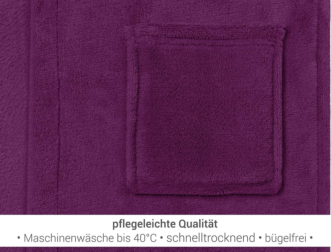 Kinder Bademantel - Kuschelfleece für Jungen u Mädchen 1522.2202 3-5 Jahre beere, 3-5 Jahre beere