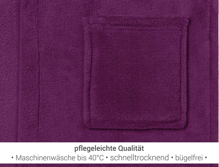 Kinder Bademantel - Kuschelfleece für Jungen u Mädchen 1522.2202 3-5 Jahre beere, 3-5 Jahre beere