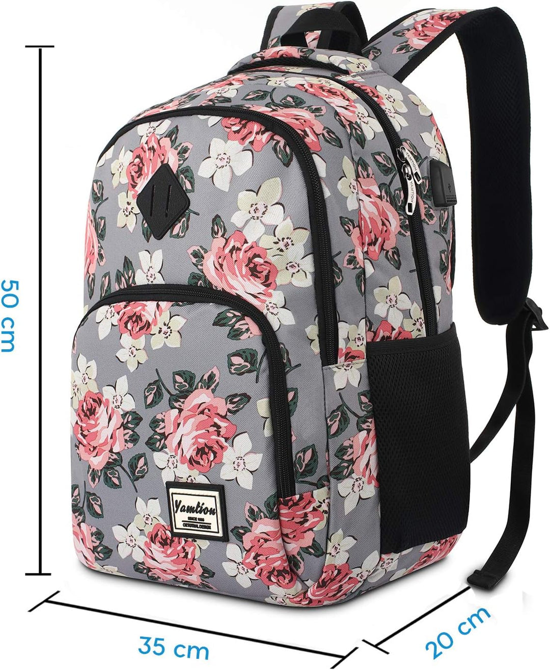 YAMTION Schulranzen Mädchen,Tagesrucksack Frauen Schultasche Damen Rucksack mit Laptopfach für Schul