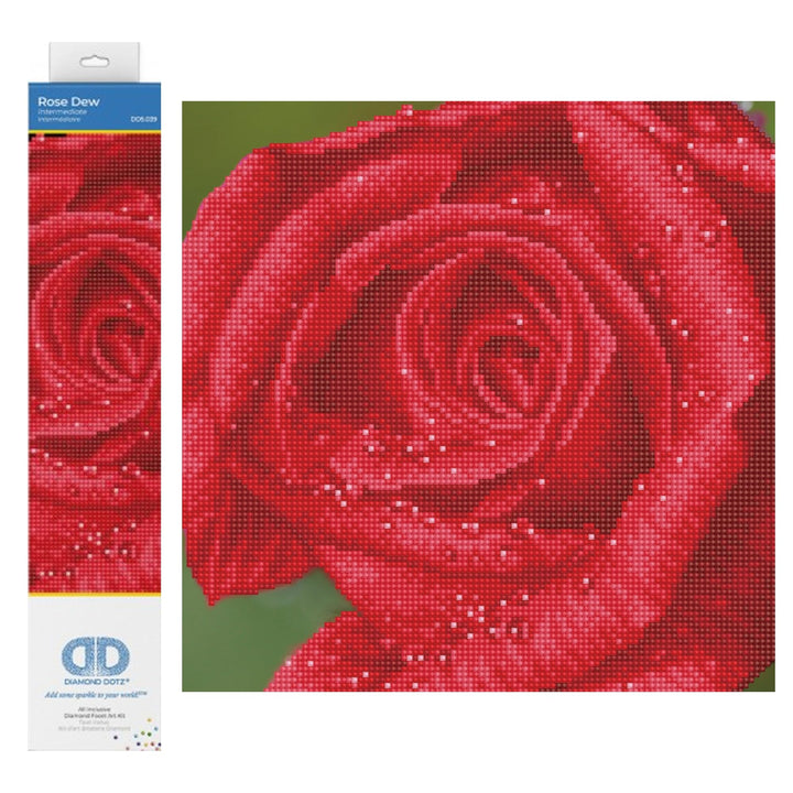 DIAMOND DOTZ DD5.039 - Original 5D Diamond Painting Set Rose, Kreativset mit 10.449 Diamant Mosaikst