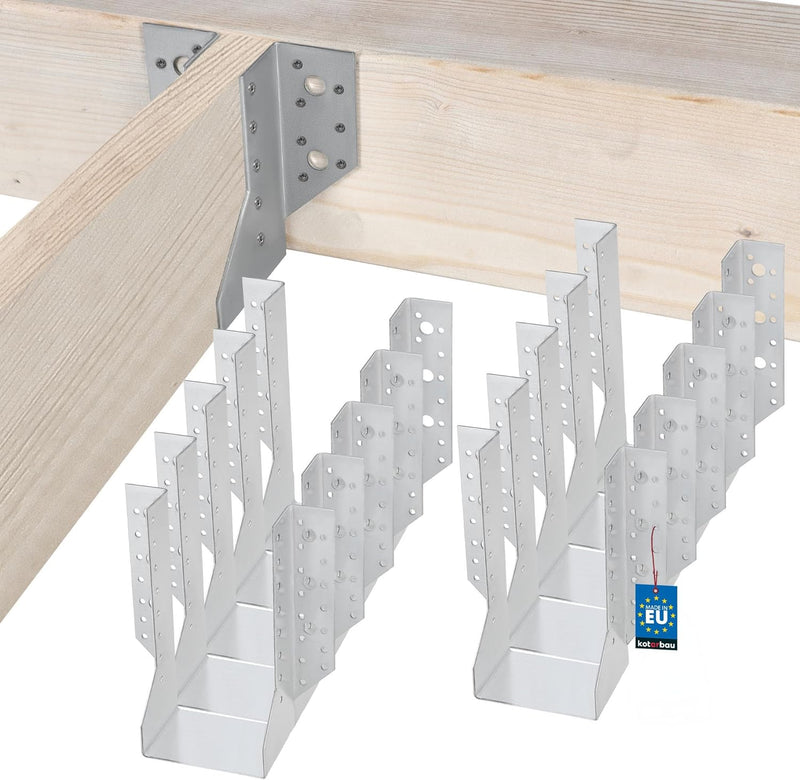 KOTARBAU® 10er Set Balkenschuh Typ A 100 mm Holzbalkenverbinder Balkenverbinder Verbinder für Baukon