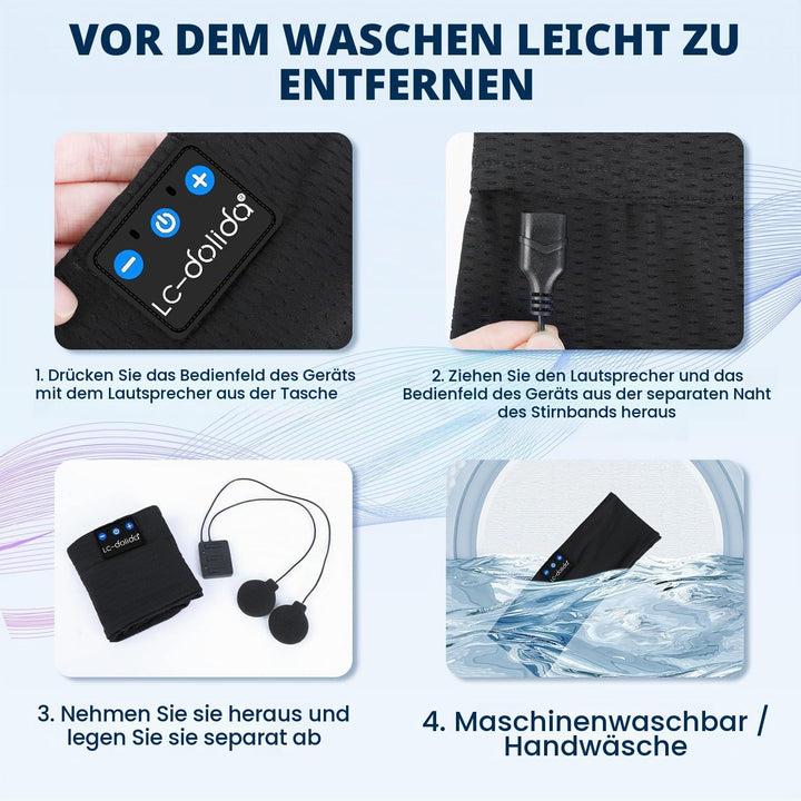 LC-dolida Schlafkopfhörer Bluetooth Stirnband Kopfhörer, Schlafkopfhörer Seitenschläfer Schlaf zum K