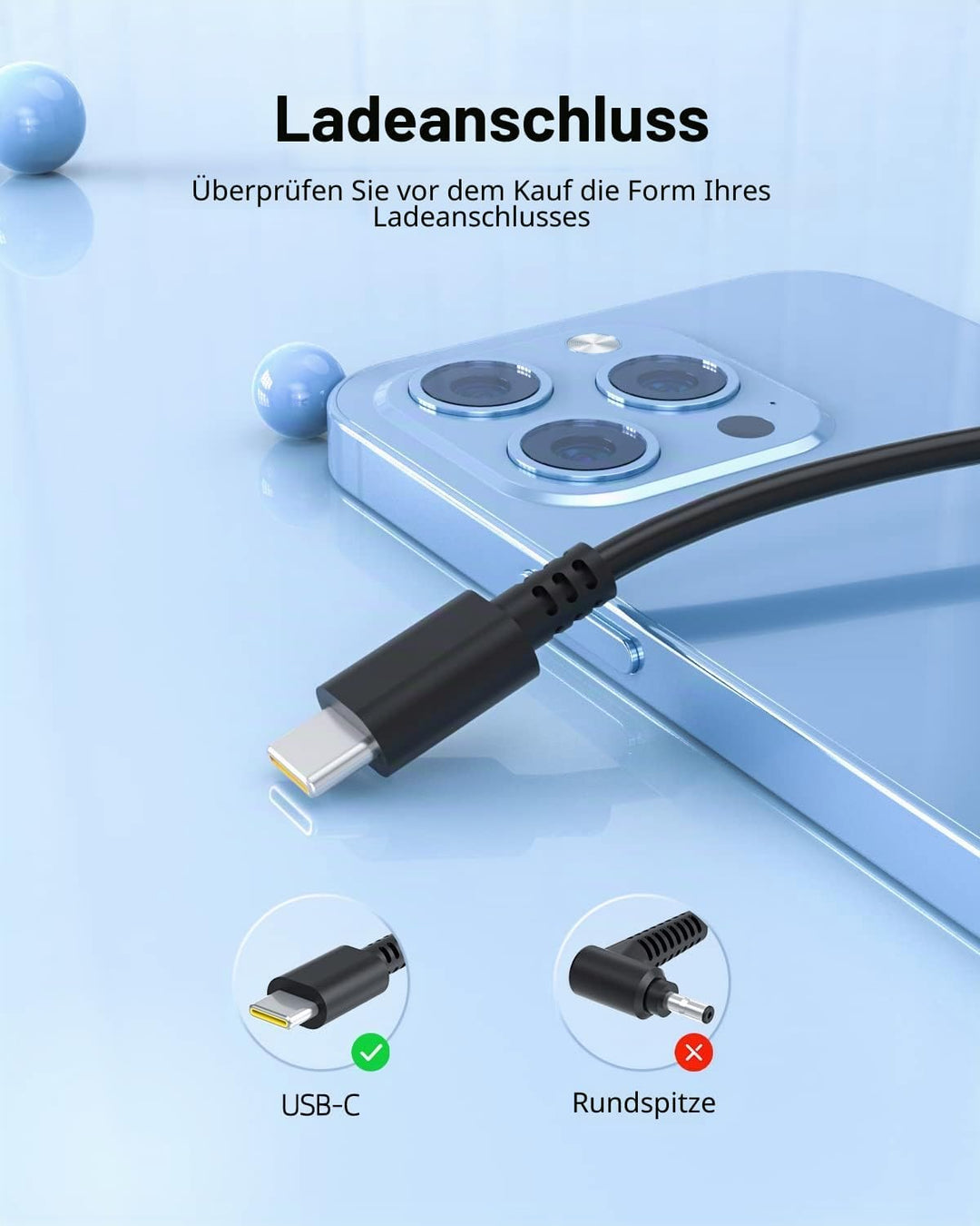 65W USB C Ladekable Ladegerät Passend für Lenovo Thinkbook 15 13s 14 14s 16 13X G2 G3 G4 G4+ ITL ACL