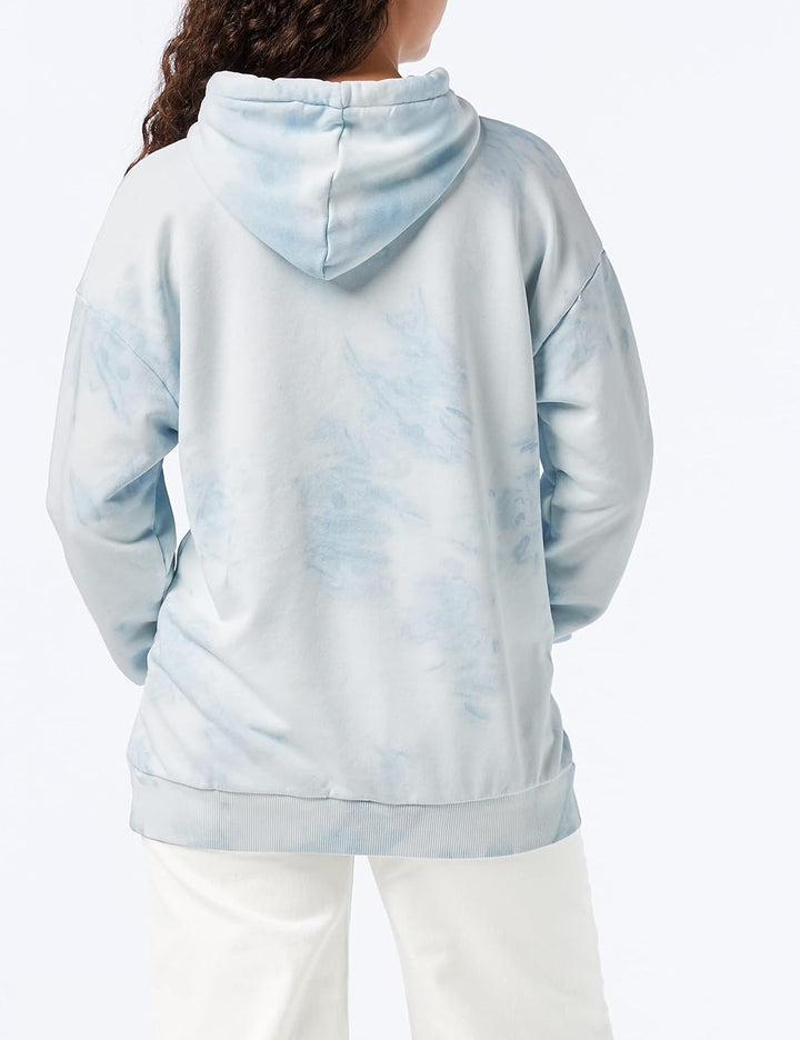 Cross Jeans Damen 65289 Kapuzenpullover, Grey Blue, Normal