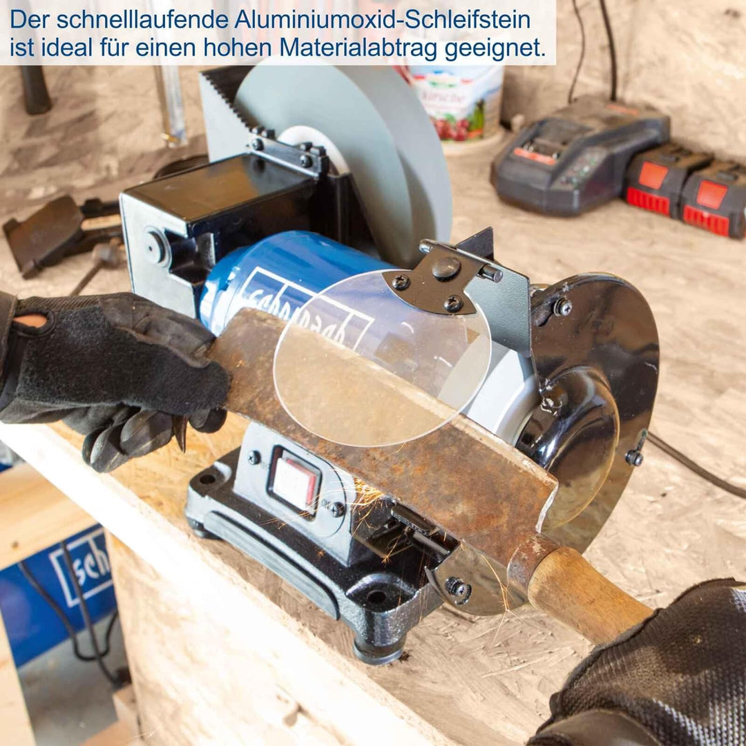 Scheppach Profi Nassschleifer Trockenschleifer BG200W mit Induktionsmotor | 230V 250W - Ø200mm Schle