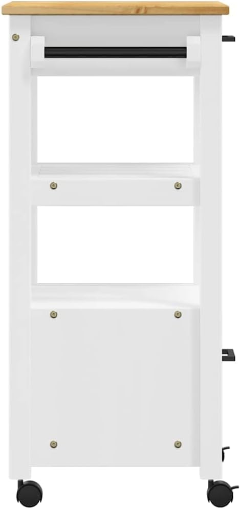 vidaXL Küchenwagen, Servierwagen mit viel Stauraum, Beistellwagen für Küche Wohnzimmer Badezimmer, T