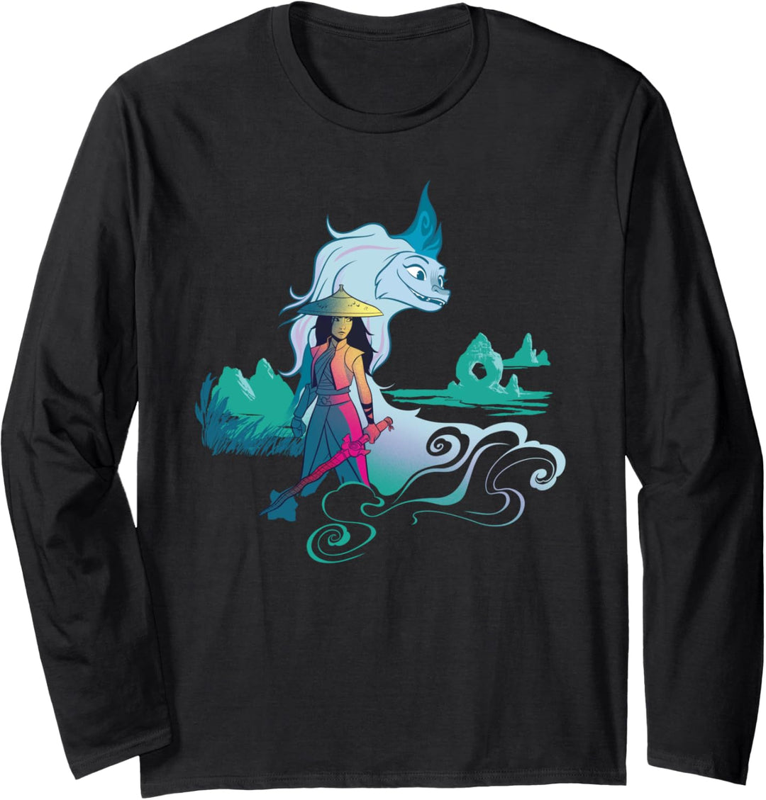 Disney Raya and the Last Dragon Watercolor Langarmshirt