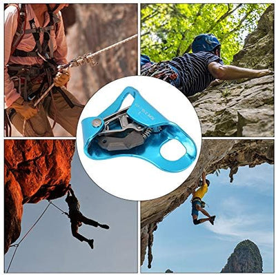 Alomejor Ascenders Climbing Riser Mountaineering Ergonomische Abseilausrüstung Kletterseil für 8-13m