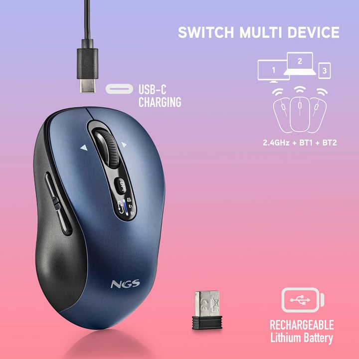 Ngs Infinity-rb Wireless Mouse One Size Modern bunt, Modern bunt