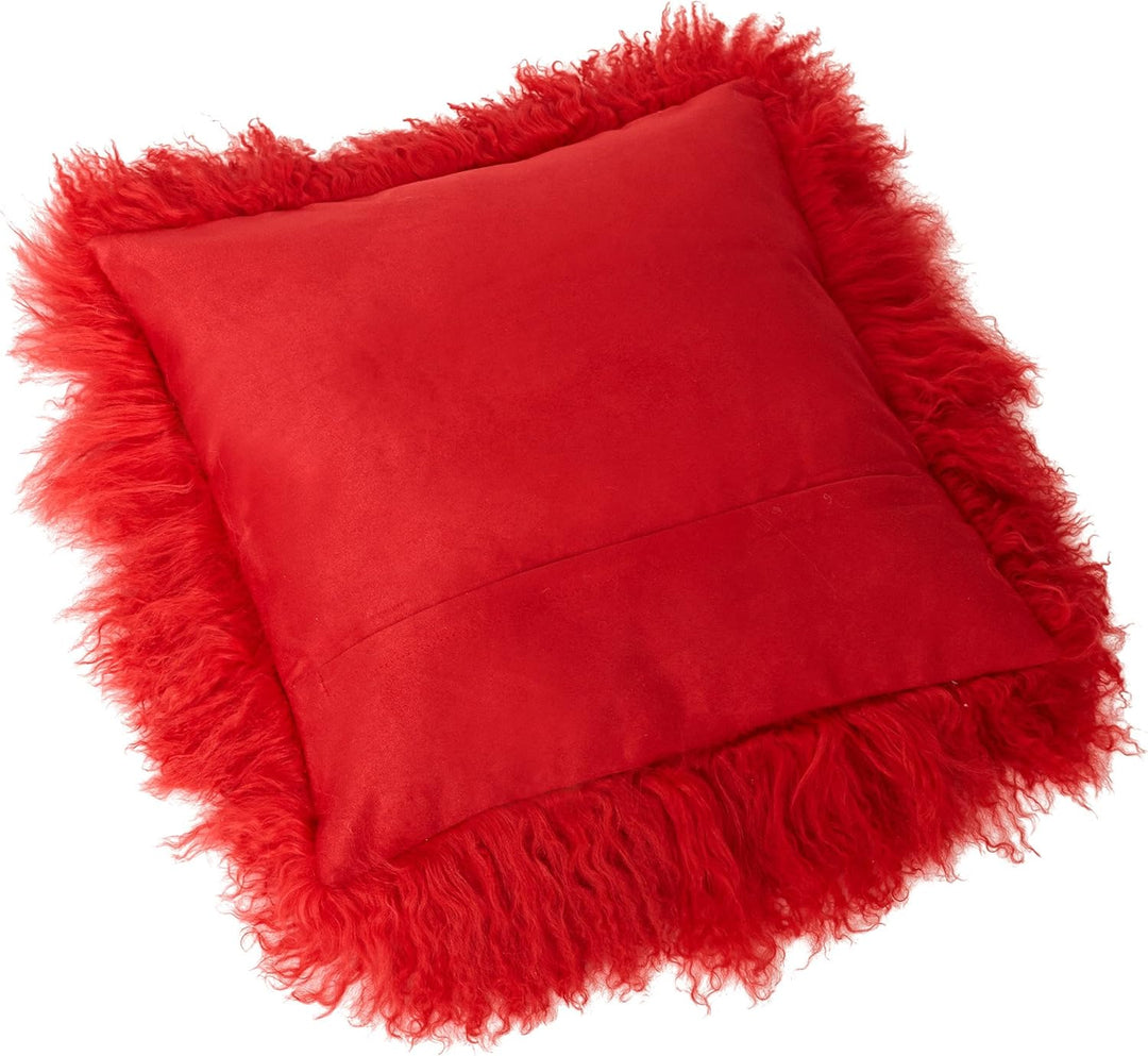 Reissner Lammfelle Tibet Lammfell Kissenbezug langflorig 30x30cm JAY13 Farbe hell rot Jay13 Hell Rot