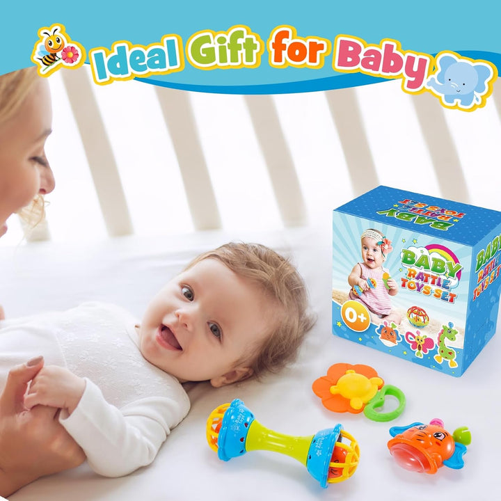 Tsokize Baby Spielzeug 0 3 6 9 Monate, 14 Pcs Rasseln Beissring Set Baby Spielzeug ab 0 3 6 9 Monate