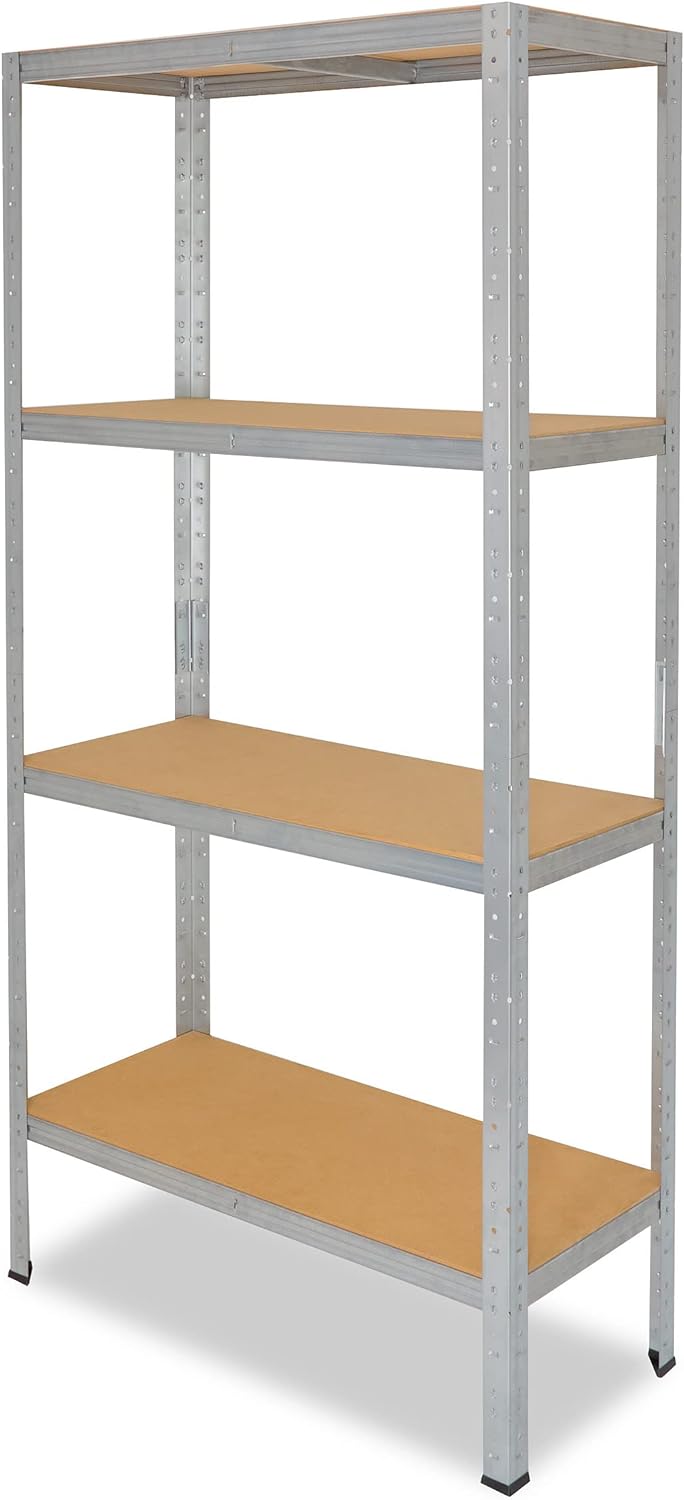 shelfplaza® 180x30x23cm Home Schwerlastregal verzinkt/Metallregal mit 4 Böden/Kellerregal Metall, Ga