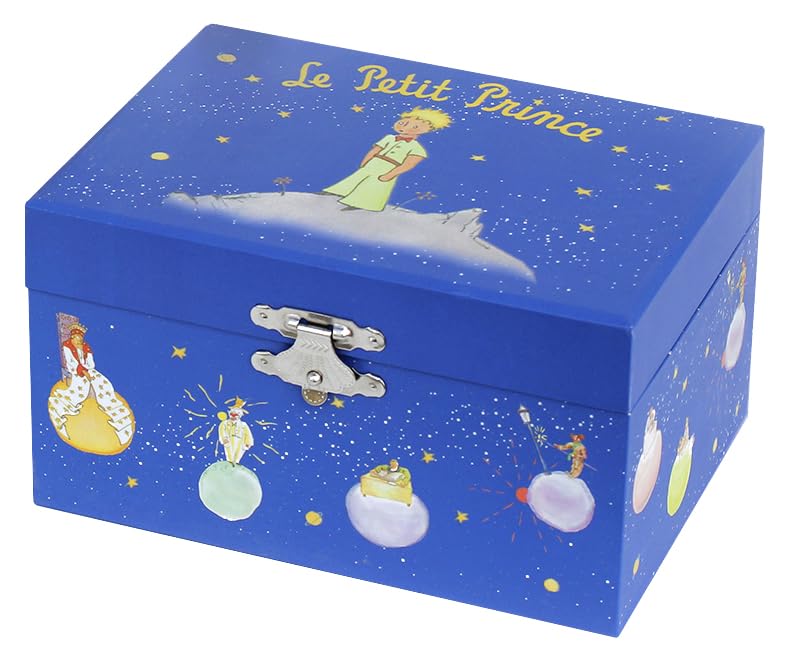 Trousselier 6291230 Schmuckkästchen für Kinder, Der kleine Prinz, Spieluhr mit Musik und tanzender F