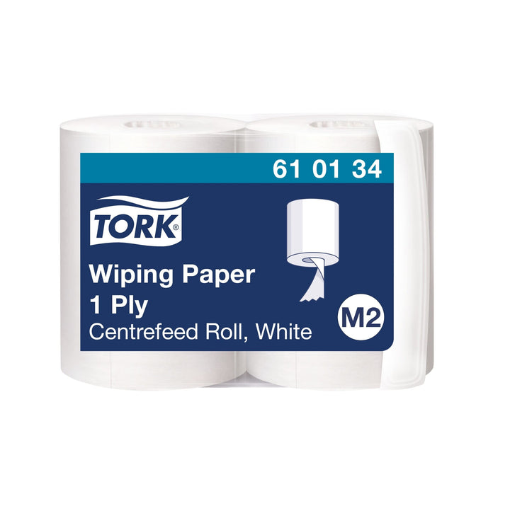 Tork Mehrzweck-Papierwischtücher mit Innenabrollung Weiss M2, Hand- und Oberflächenreinigung, 2 × 27