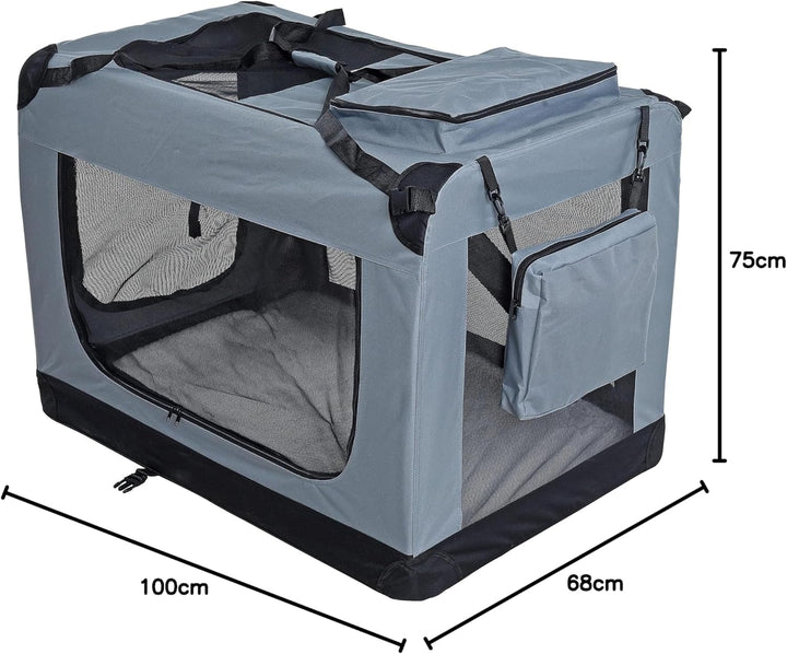 ESTEXO Hundebox Hundetransportbox Transportbox faltbar Reisebox Katzenbox Box Transporttasche Tier-B