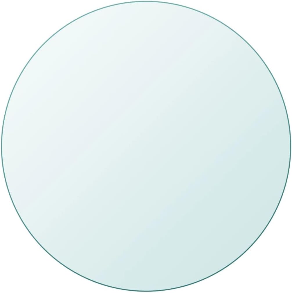 vidaXL Tischplatte aus gehärtetem Glas rund 900 mm Glastisch Tisch Glasplatte Ø 90 cm Transparent