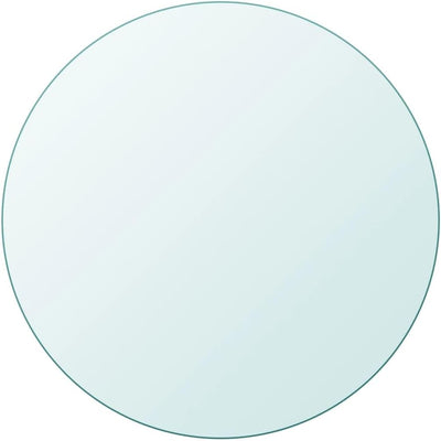 vidaXL Tischplatte aus gehärtetem Glas rund 900 mm Glastisch Tisch Glasplatte Ø 90 cm Transparent