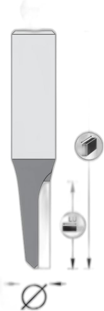 Générique Erdbeere im Wolframcarbid für Corian (Dupont) Q12 – Ø mm. 9,5 – Ø Schwanz mm. 12 – Länge g