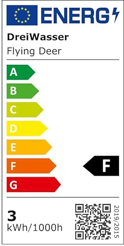 DreiWasser Beleuchtet LED Fensterdeko Springende Rentiere Warmweiss Batteriebetrieben, 2 Stück 160 L