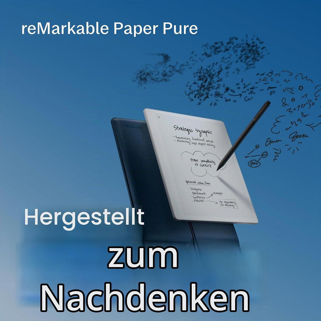 reMarkable Paper Pure Bundle – Paper Tablet mit 10,3-Zoll-Schwarz-Weiss-Display – Digitales Notizbuc