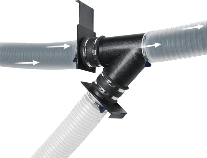 Absperrschieber 102mm/ 4" für Absauganlage – selbstreinigender Blast Gate Schieber aus robustem ABS-