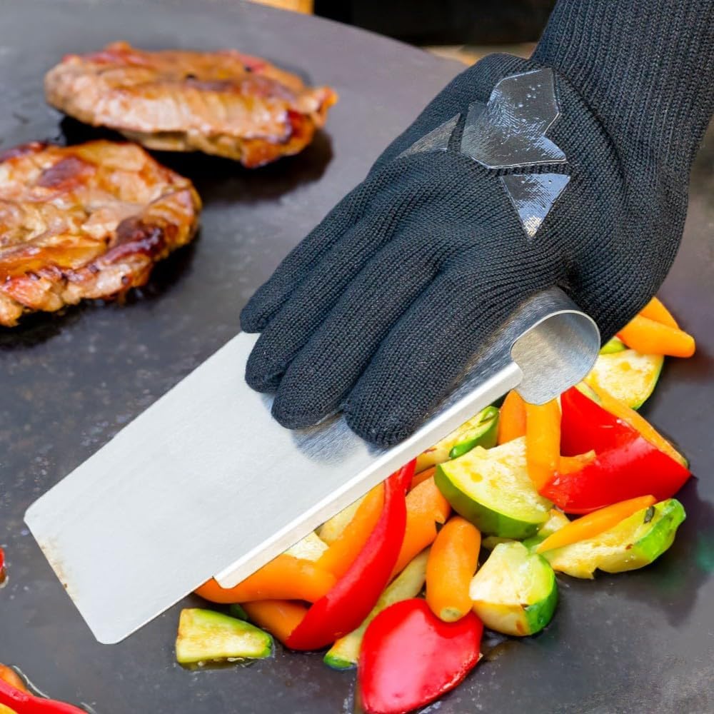 FENNEK Grillspachtel für Feuerplatte und co | zum Wenden und Anrichten von Grillgut | zum Abschaben