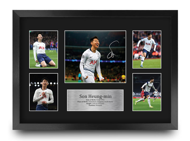 HWC Trading FR A3 Son Heung-min Tottenham Hotspurs Spurs Geschenke Gedruckt, Signiert Autogramm Bild