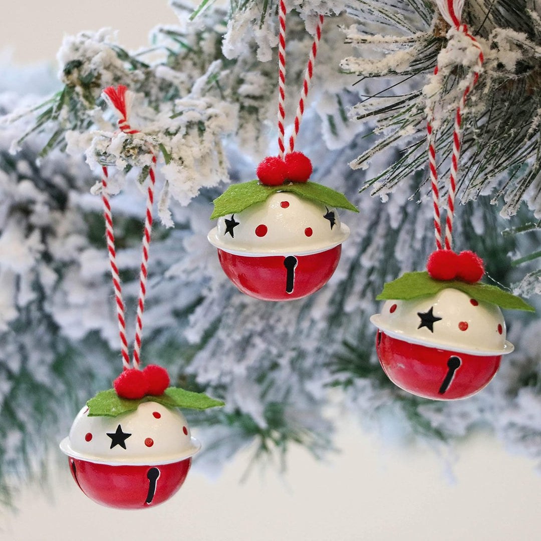 VALERY MADELYN Eisen Glöckchen Weihnachtsanhänger Weihnachtsdeko 12er Set 4.2cm Weihnachtsglocken An