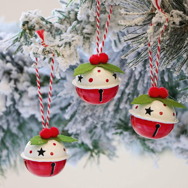 VALERY MADELYN Eisen Glöckchen Weihnachtsanhänger Weihnachtsdeko 12er Set 4.2cm Weihnachtsglocken An