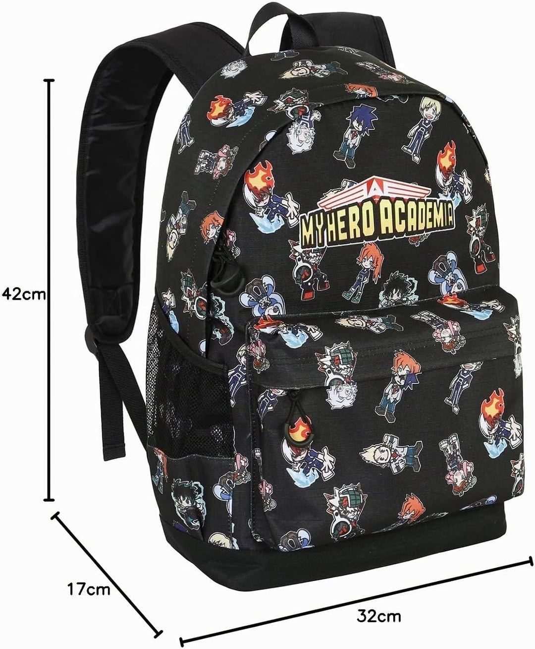 My Hero Academia Chibi-FAN HS Rucksack, Schwarz