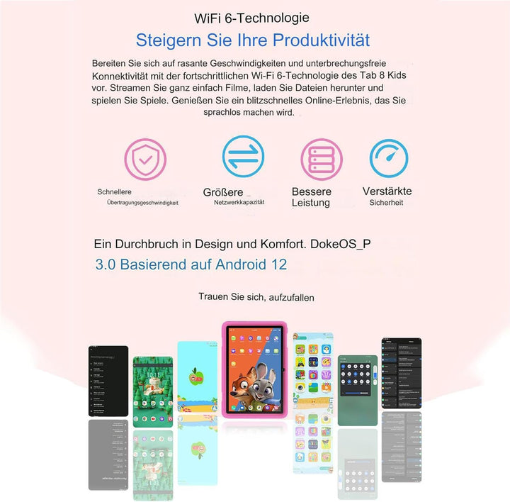 Blackview - Tab 8 Kids WiFi - Touchscreen-Tablet für Kinder - Kindersicherung - Ikids vorinstalliert