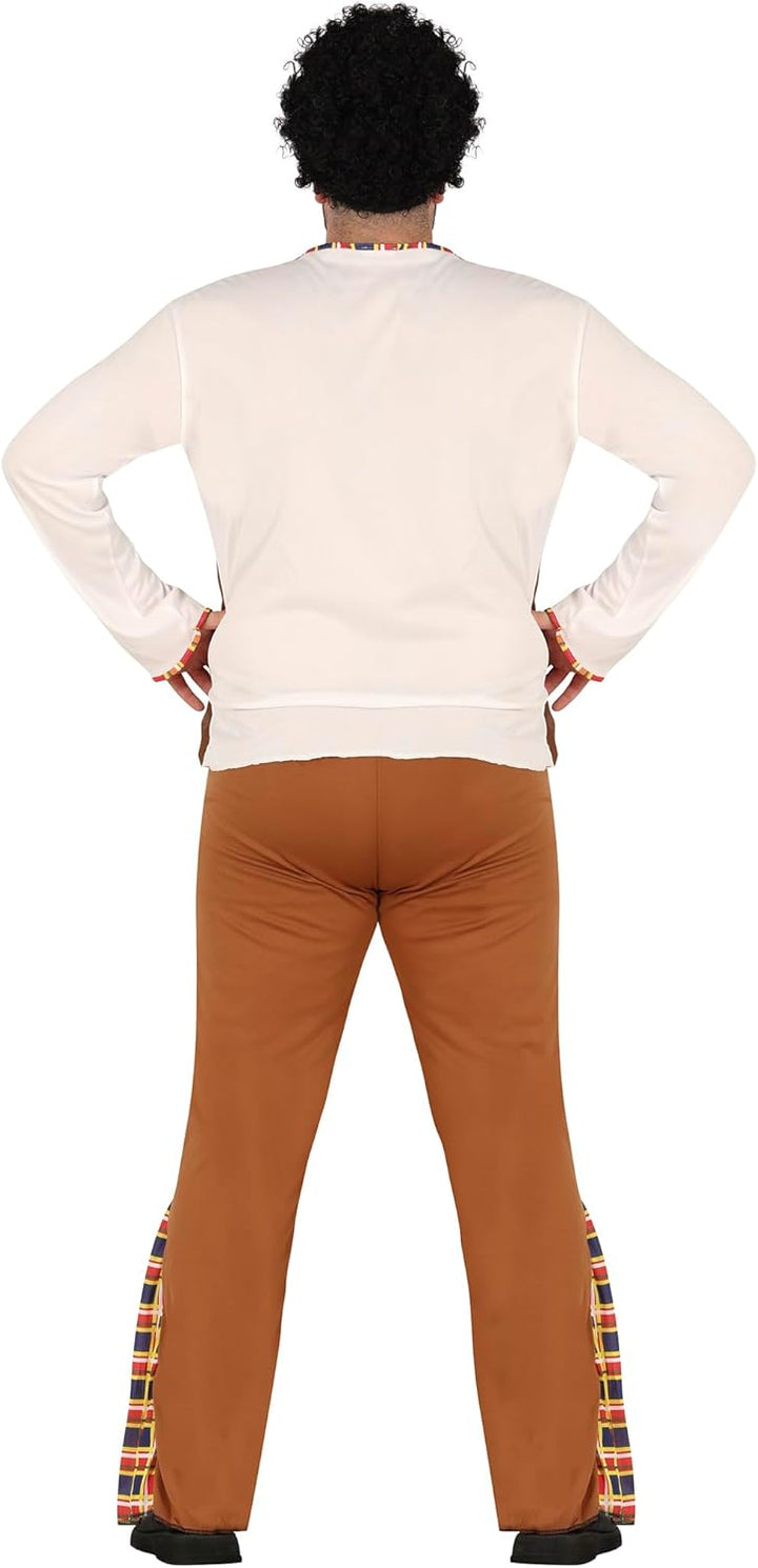 FIESTAS GUIRCA Woodstock Hippie Karneval Kostüm Herren – 70er Jahre Herren Outfit inkl. Hippie Stirn
