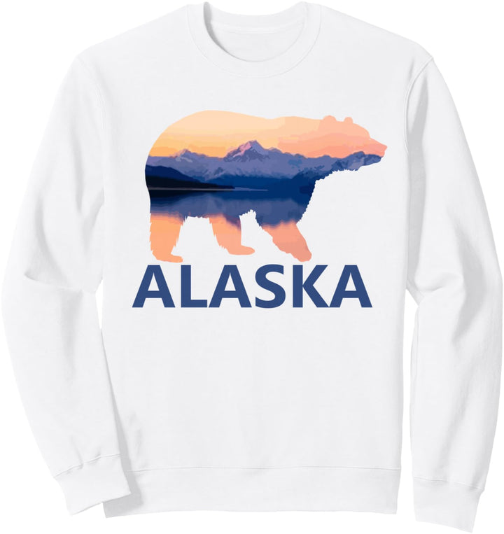 Alaska Grizzly Bär Natur Camping Outdoor Souvenir Geschenk Sweatshirt