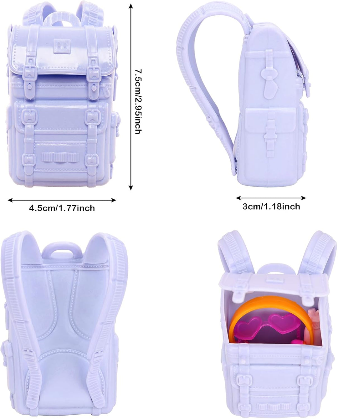 Miunana 40 PCS Spielzeugset Für Reiseaccessoires Einer Puppe Inklusive Reisegepäckkoffer 5 Kleidungs