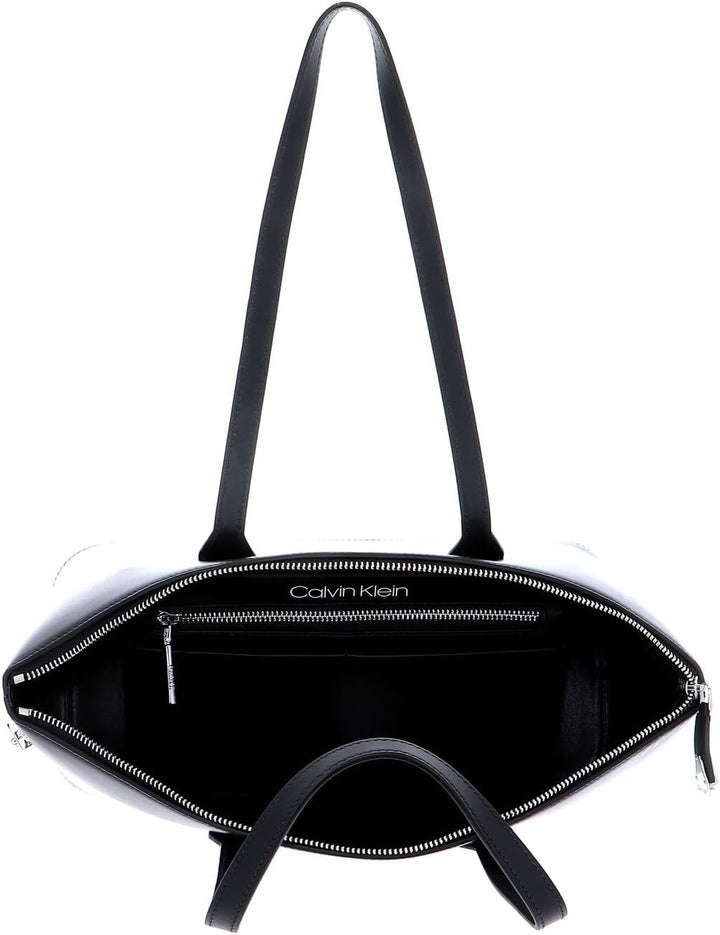 Calvin Klein Lock Domed Shopper Black