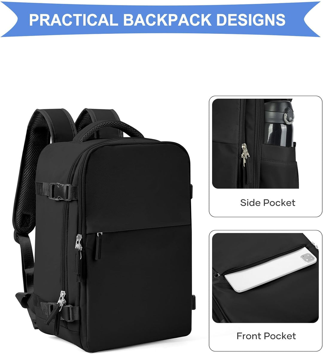 SZLX Vakuum Rucksack Ryanair Handgepäck 40x30x20 Wizzair Rucksack 40x20x25 für Ryanair Reiserucksack