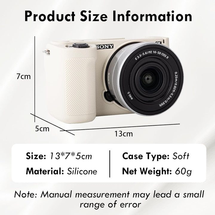 MUZIRI KINOKOO Weiche Silikonhülle für Sony ZVE10 II/ZV-E10 II, Schutz Tasche für Alpha ZV-E10 II/ZV