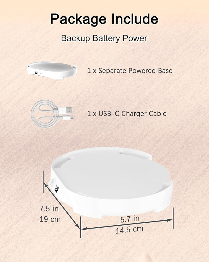 HAPUP Katzenbrunnen Batteriebetriebene Basis Katzenbrunnen Kabellos Verbesserte Separate Basis Ersat