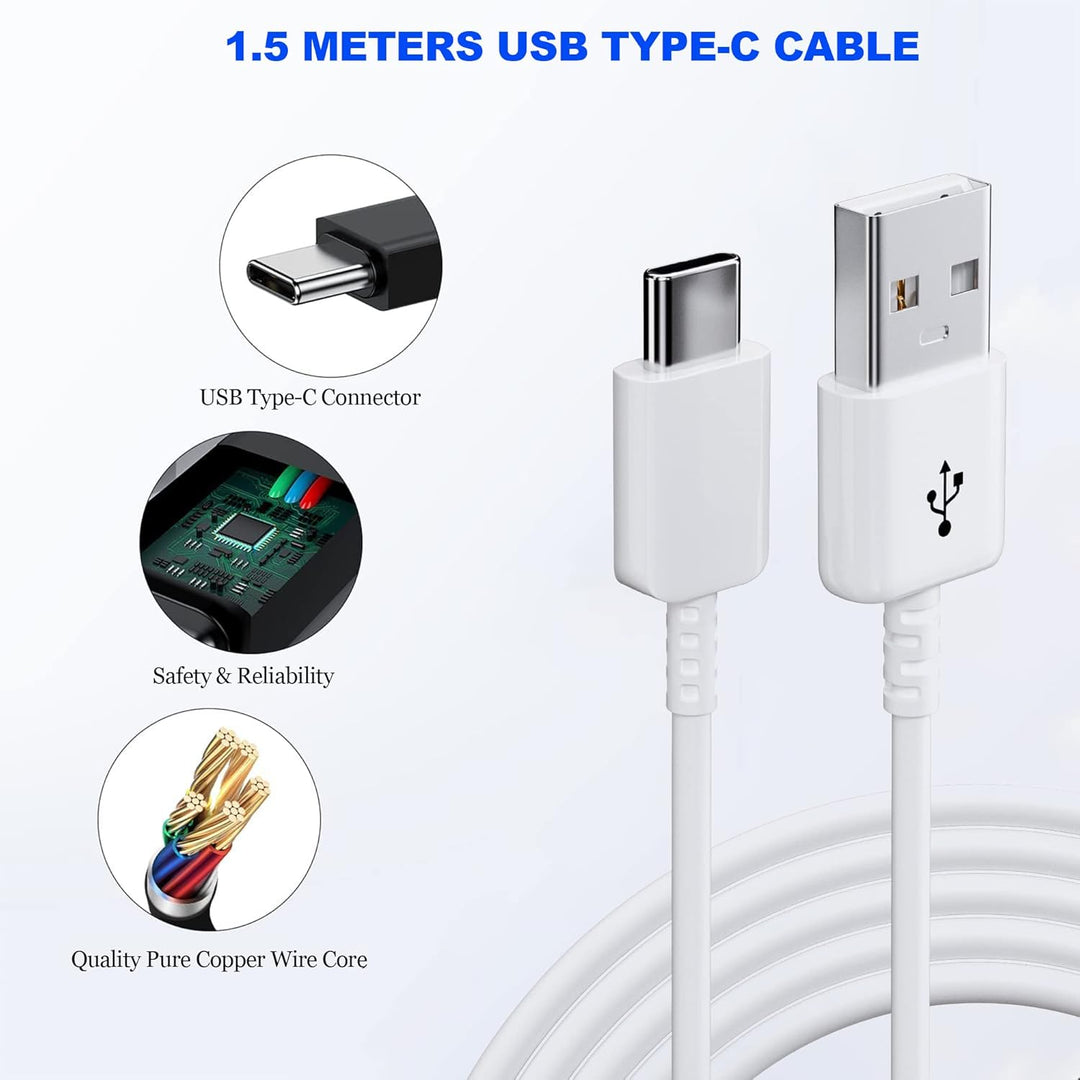 2-Pack Ladegerät mit USB Typ-C Ladekabel Schnellladekabel Für Samsung Galaxy S8 S8+ S9 Plus S9+ S10