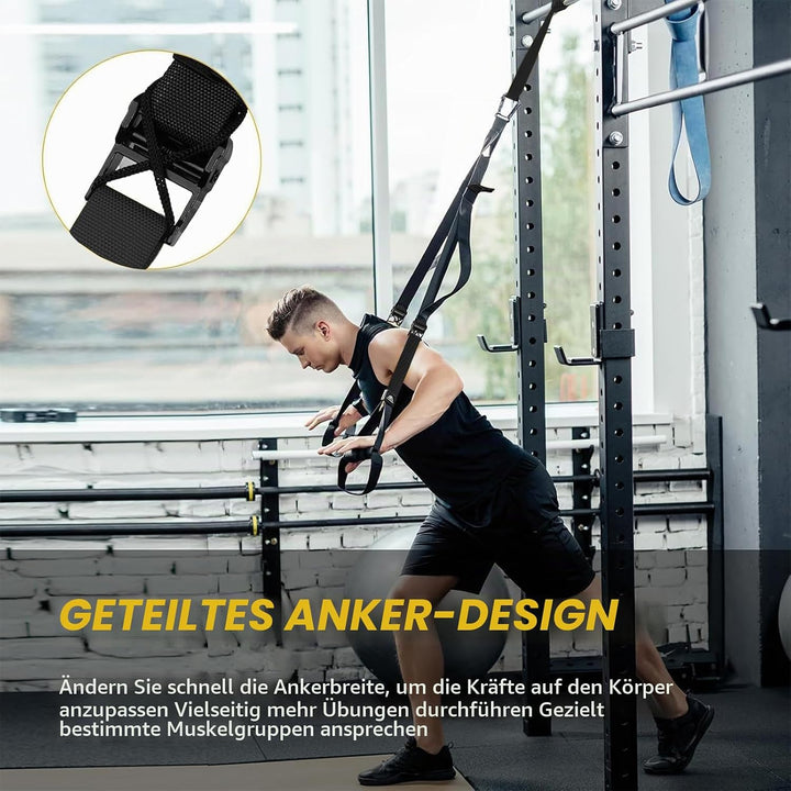 Flintronic Schlingentrainer, Sling Trainer Set für EIN Ganzkörpertraining, Schlingentrainer für Zuha