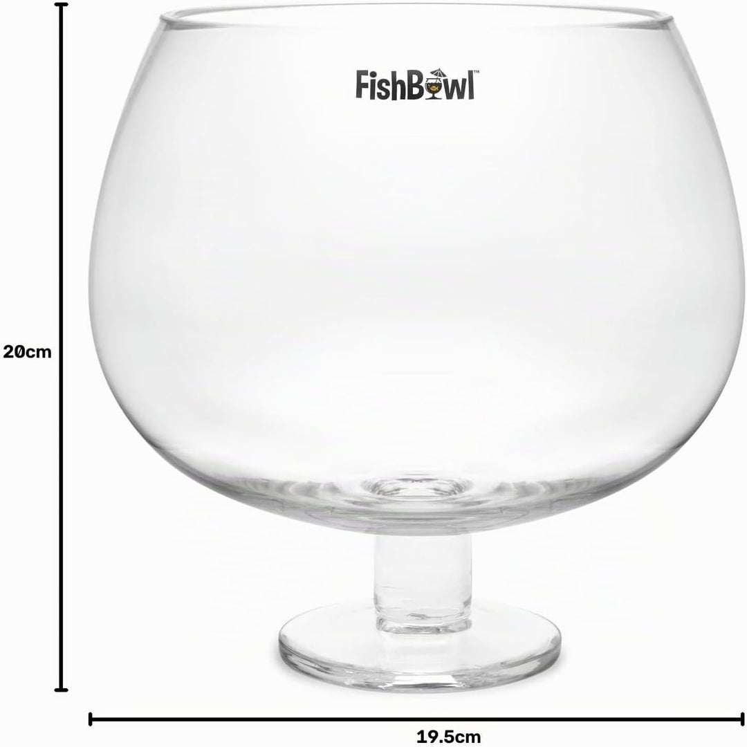 Fishbowl Übergrosses Cocktailglas, Jumbo, aus Glas, extra gross, 20 cm, einzeln (3 Liter)