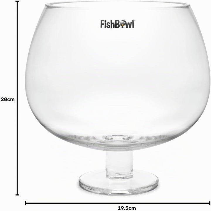 Fishbowl Übergrosses Cocktailglas, Jumbo, aus Glas, extra gross, 20 cm, einzeln (3 Liter)