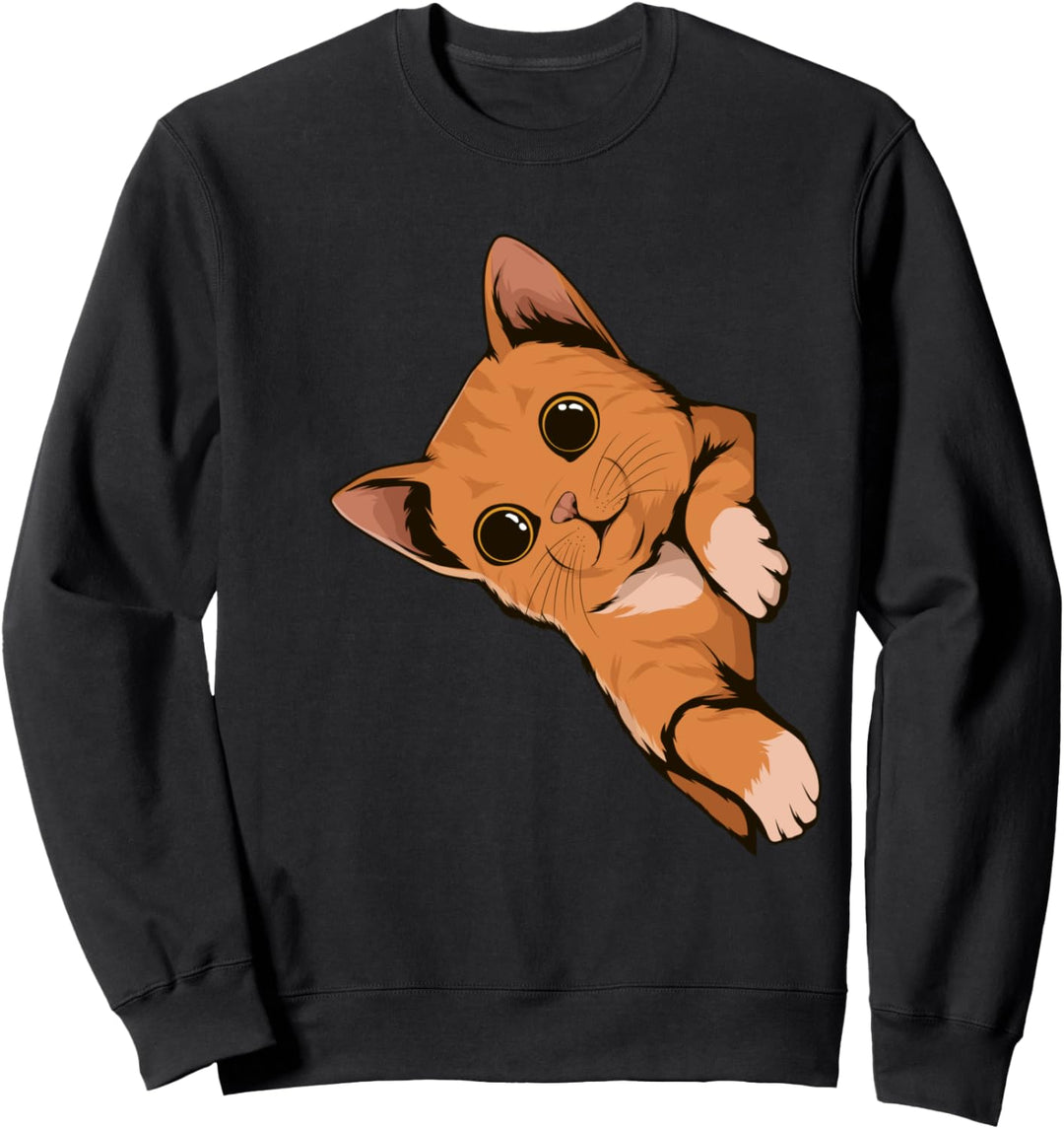 Katze von der Seite Kätzchen Katzenbesitzer Katzen Sweatshirt