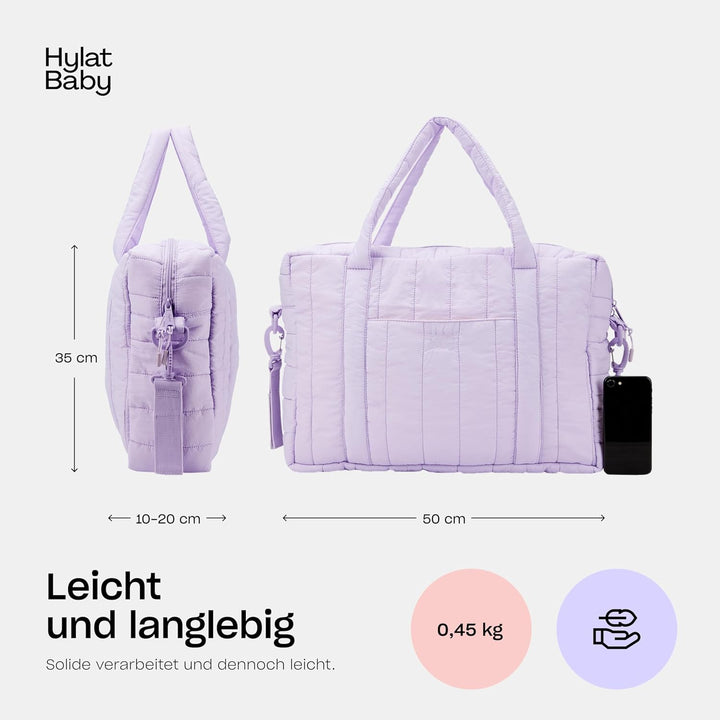 Hylat Baby Wickeltasche mit Wickelunterlage und Baumwolltasche - moderne Tasche für Windeln und Kind