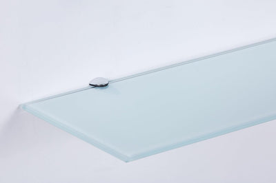 Euro Tische 100cm Glas Wandregal Weissglas, Glas Regal für Badezimmer, Weissglas Duschregal mit 6mm