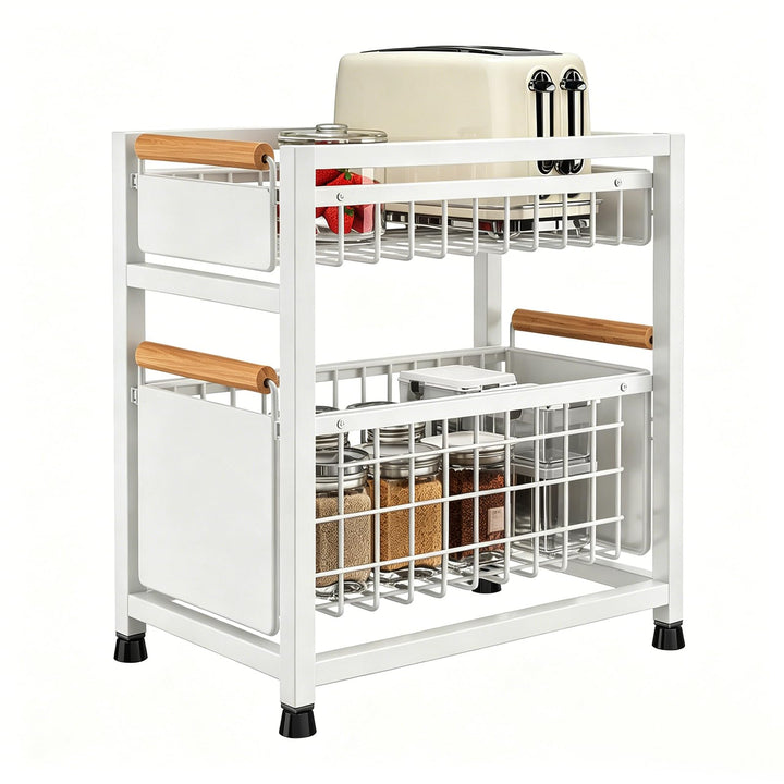 LANTUS Unterschrank für Spüle, ausziehbar, stapelbar, Regale für Schrank, Küche, Badezimmer, 39 x 24